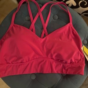 New Pink racer back sports bra
